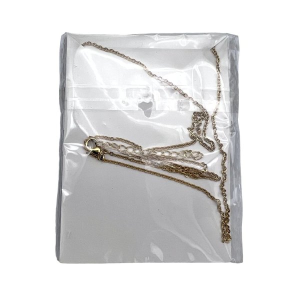 Necklace 28 inch Gold Tone V Vicki 2 inch extender NIP - Picture 3 of 5